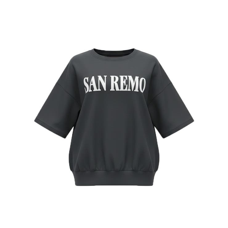 カジュアルに映える、ロゴデザインがポイントのミニ裏毛半袖トップス | coca | 詳細画像5 