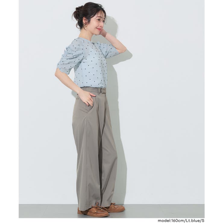 シアードットで華やぐ 袖シャーリングTOPS | coca | 詳細画像20 