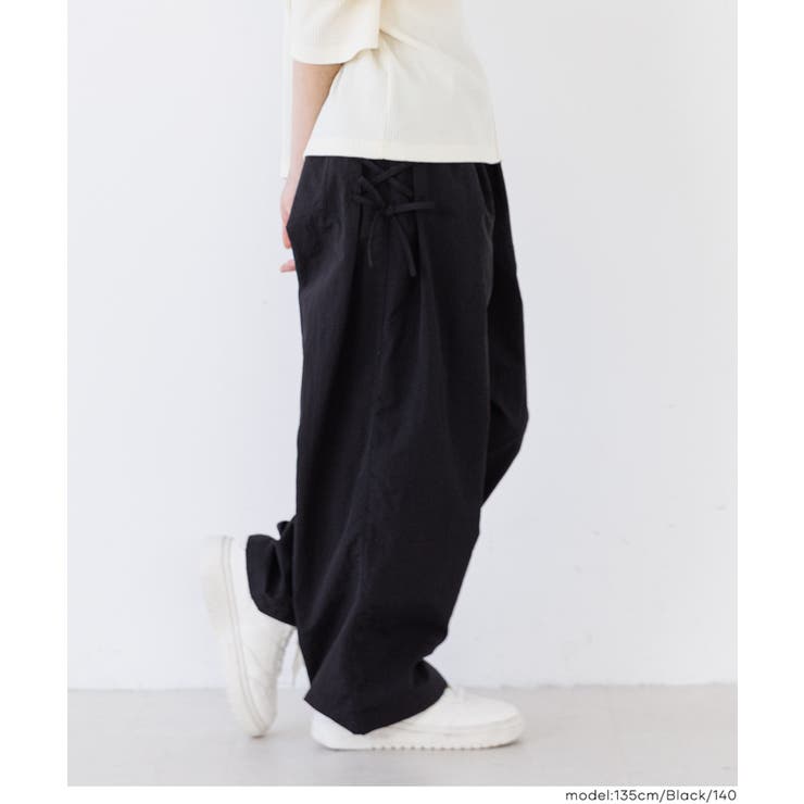 通園通学にも使いやすい◎レースアップワイドパンツ  | coca | 詳細画像3 