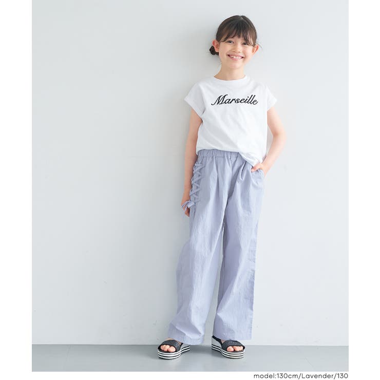 通園通学にも使いやすい◎レースアップワイドパンツ  | coca | 詳細画像8 
