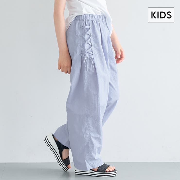 通園通学にも使いやすい◎レースアップワイドパンツ  | coca | 詳細画像1 