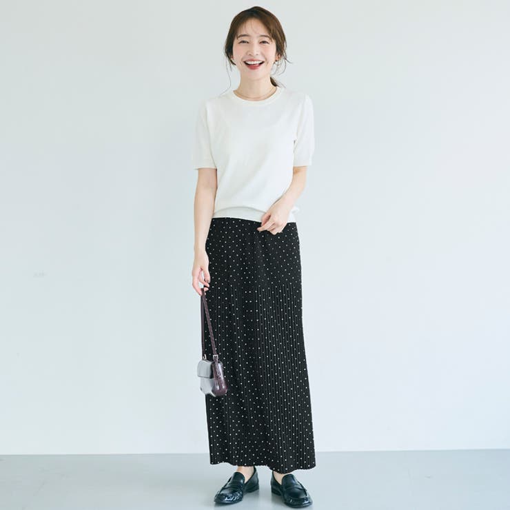 26aw再入荷／セルフカットできる、ランダムプリーツIラインスカート