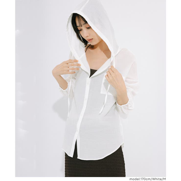 シアーフーディーブラウス | coca | 詳細画像12 