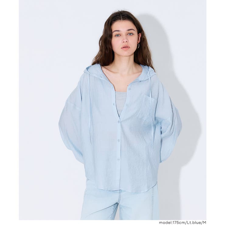 シアーフーディーブラウス | coca | 詳細画像16 