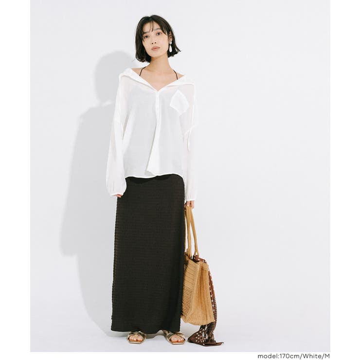 シアーフーディーブラウス | coca | 詳細画像7 