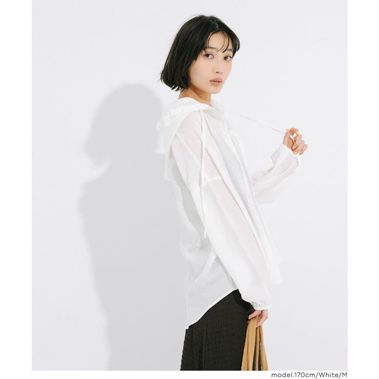 シアーフーディーブラウス | coca | 詳細画像8 