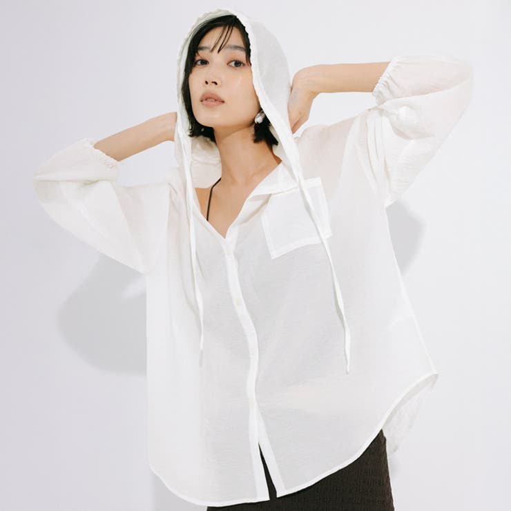 シアーフーディーブラウス | coca | 詳細画像1 