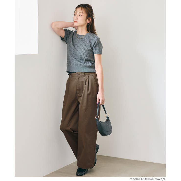 ワイドタックチノパンツ | coca | 詳細画像11 