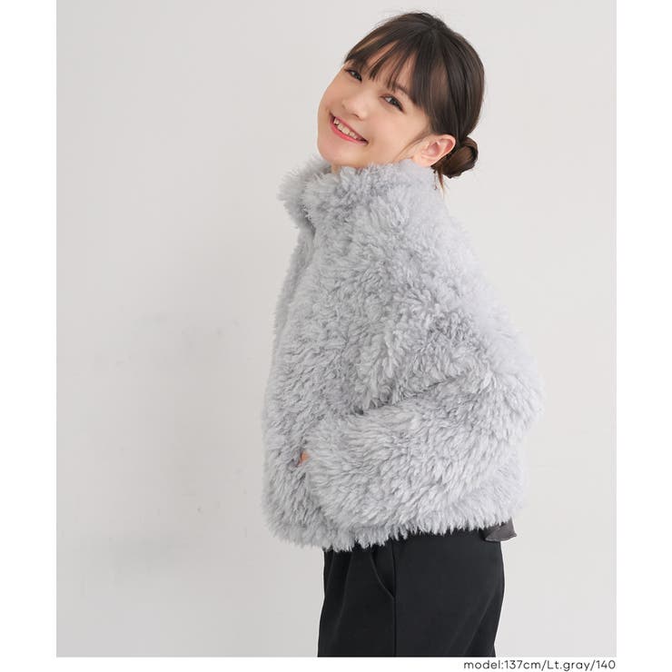 親子お揃いフェイクファーショートジャケット(26-260134201-14) | coca | 詳細画像12 