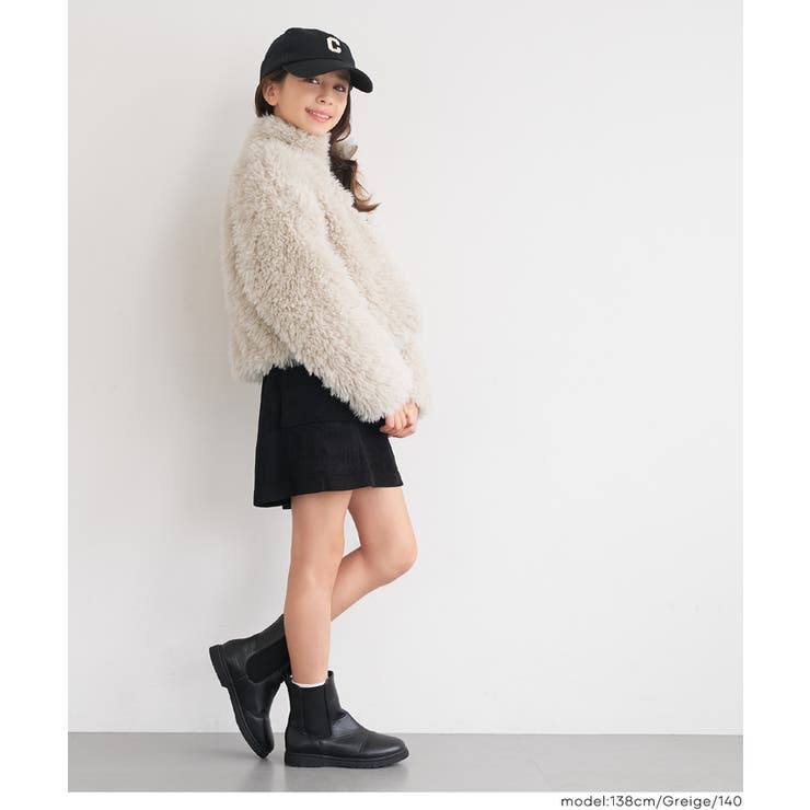 親子お揃いフェイクファーショートジャケット(26-260134201-14) | coca | 詳細画像7 