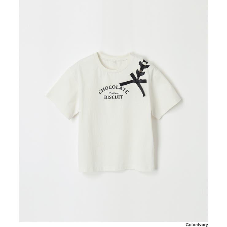 肩あきレースアップTシャツ | coca | 詳細画像2 