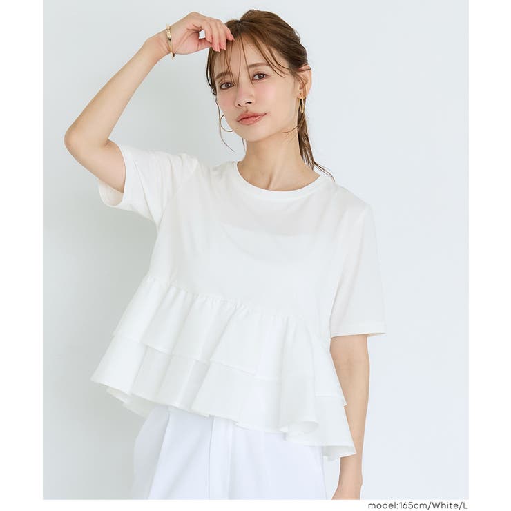 ドッキング2段フリルTシャツ | coca | 詳細画像14 