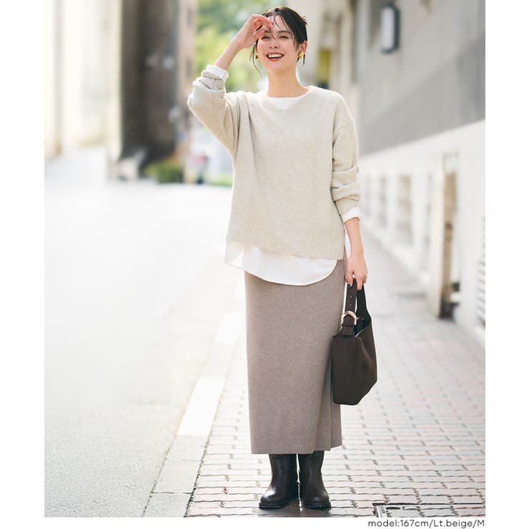 上質さとリラックス感が漂う大人のヤク風Vネックプルオーバーニット | coca | 詳細画像12 