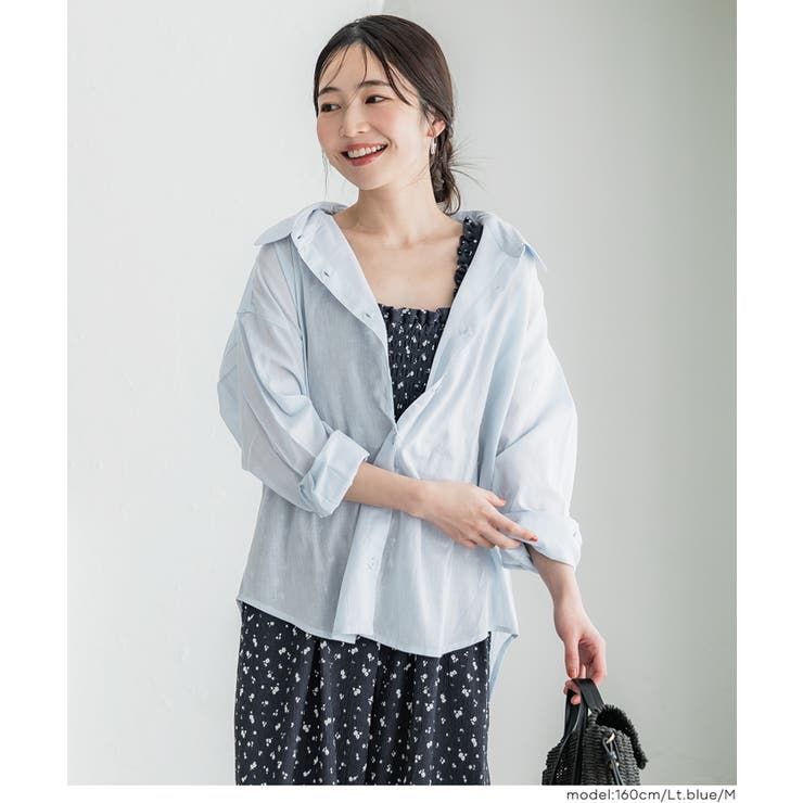 ［Lt.blue］ | 【累計販売数15万枚突破！】肌なじみの良いカラーが大人っぽいガーゼシャツ〈26s… | coca