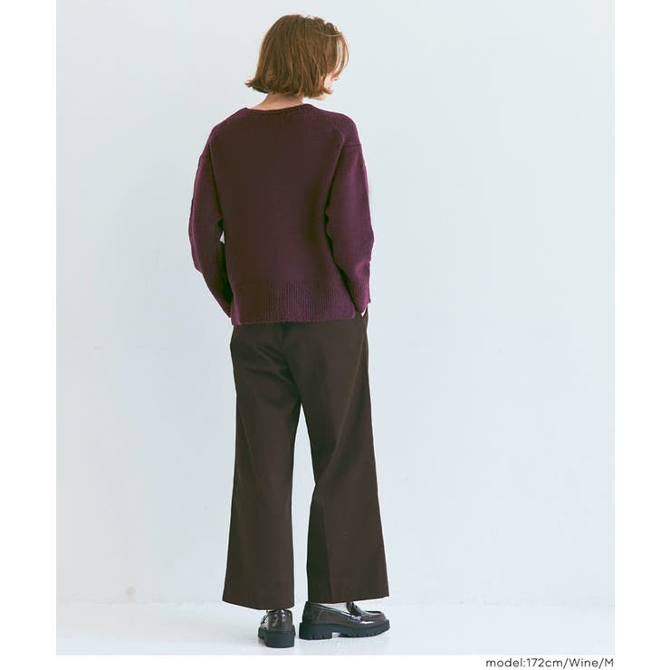 上質さとリラックス感が漂う大人のヤク風Vネックプルオーバーニット | coca | 詳細画像21 