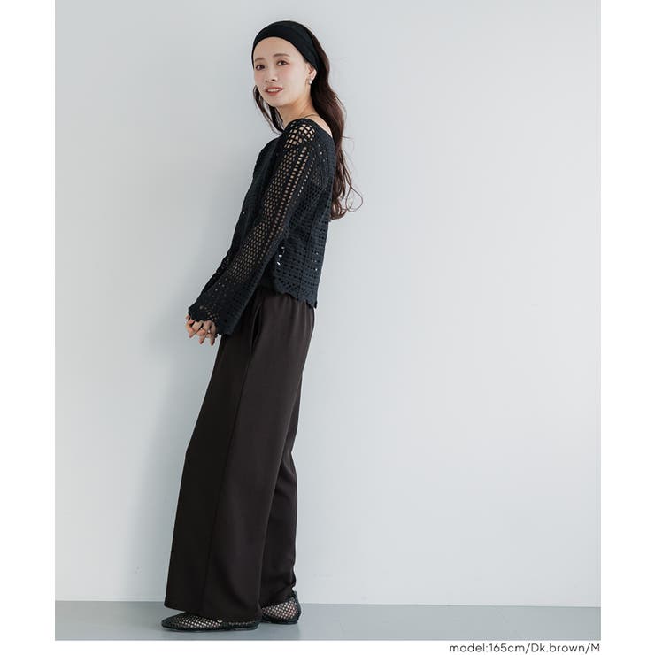 26ss新色登場！エンボス加工ワイドパンツ【速乾・イージーケア】 | coca | 詳細画像13 
