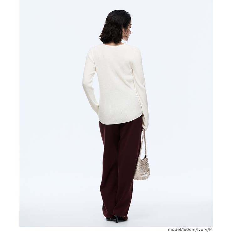 ＼26aw新色登場／軽量ニット クルーネックラウンドヘム【西山茉希様着用】 | coca | 詳細画像5 