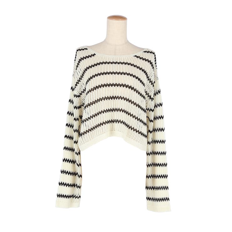 〈26ss新色登場〉ソフトタッチメッシュショートニット | coca | 詳細画像5 