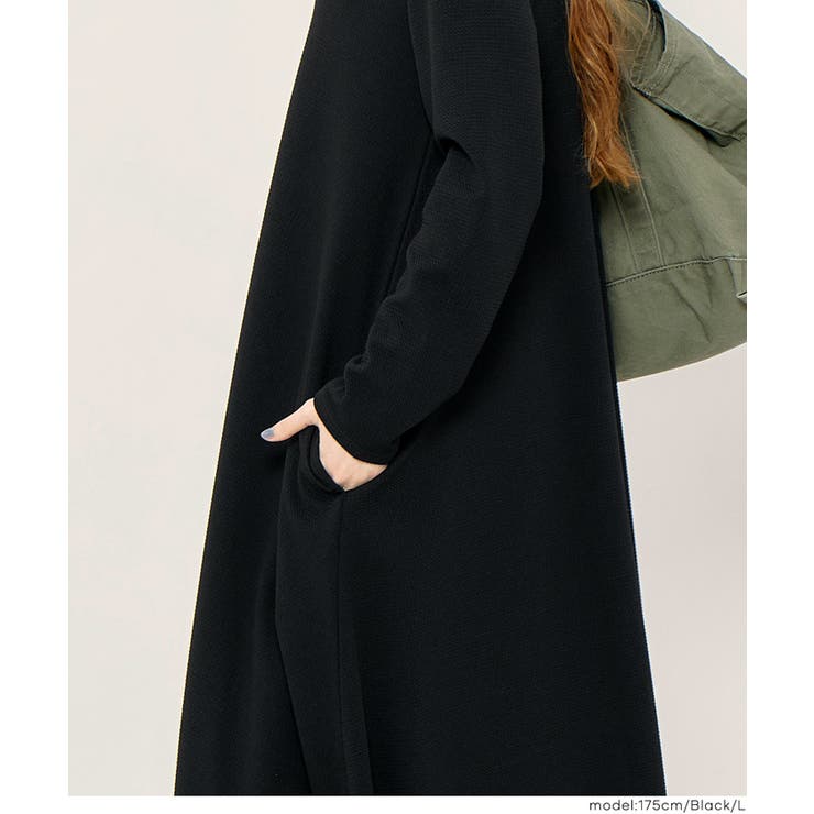 エンボス長袖Aラインワンピース | coca | 詳細画像21 