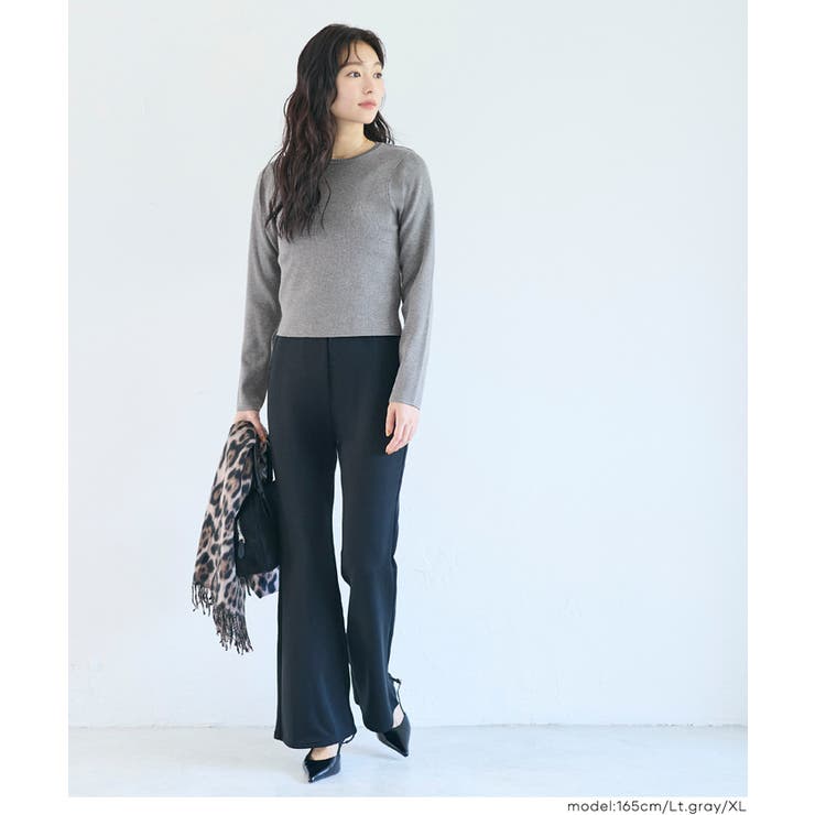 ＼26aw新色登場／スタイルアップを叶えるクロップド丈ニットトップス | coca | 詳細画像8 