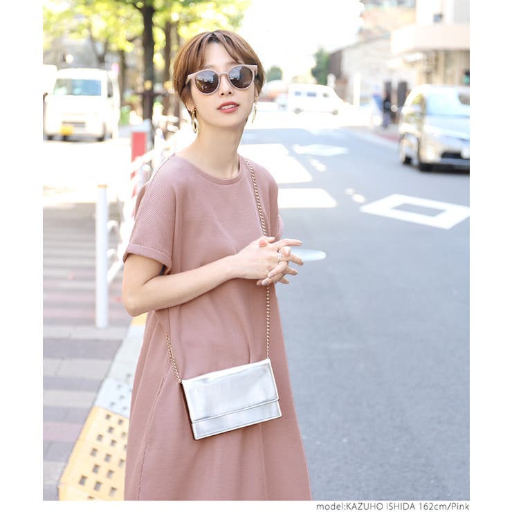 ポケット付き半袖Aラインサーマルワンピースcocaオリジナル 石田一帆さん着用(… | coca | 詳細画像14 