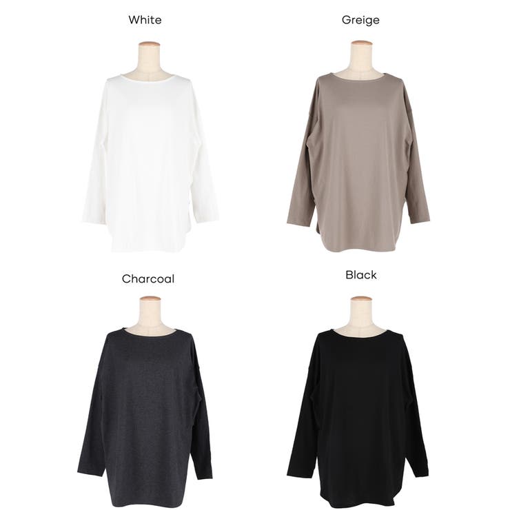 新色追加！】天竺サイドスリットシャツ[品番：PA000011198