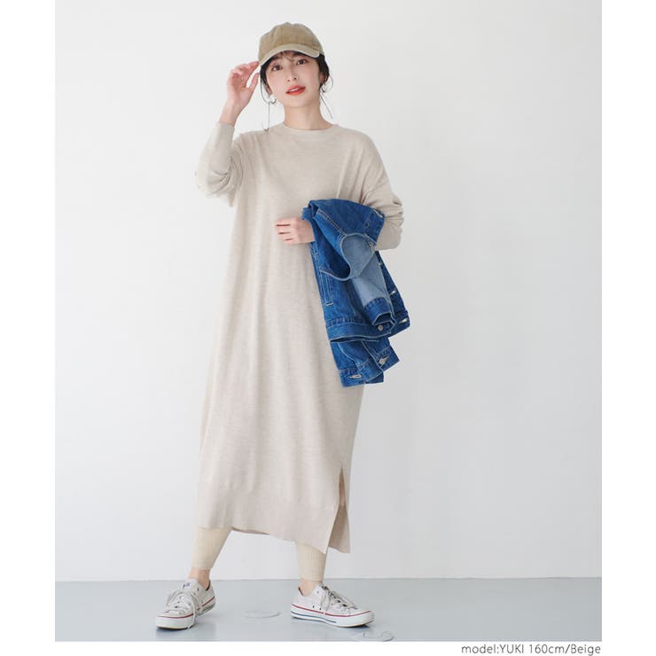 ニットワンピース レディース サイドスリット 品番 Pa Coca コカ のレディースファッション通販 Shoplist ショップリスト