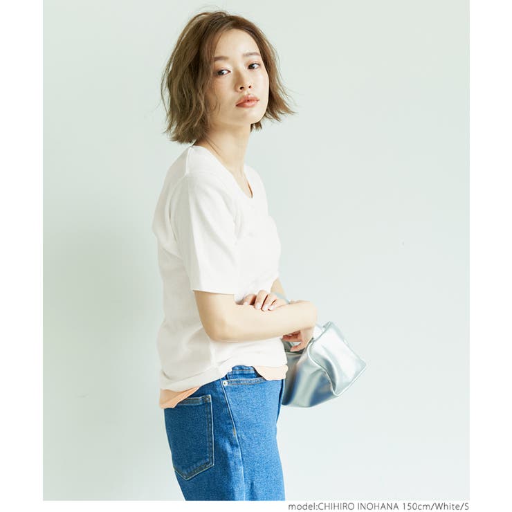 本日限定値下げ　希少！！　 WHITE ガーゼシャツ ガーゼゆるUネックTシャツ[品番：PA000012726]｜coca（コカ）の