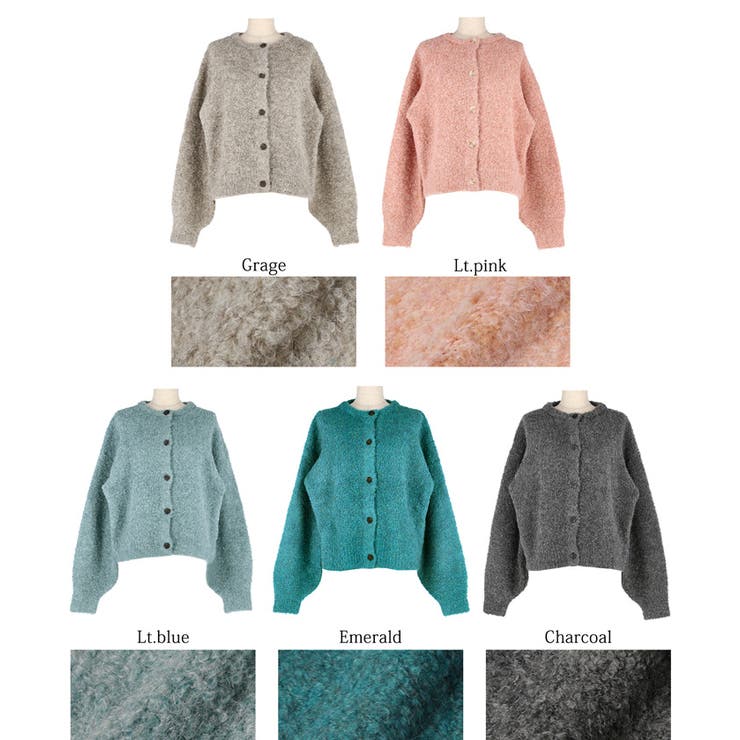 ペンギンスリーブブークレカーディガン | coca | 詳細画像21 