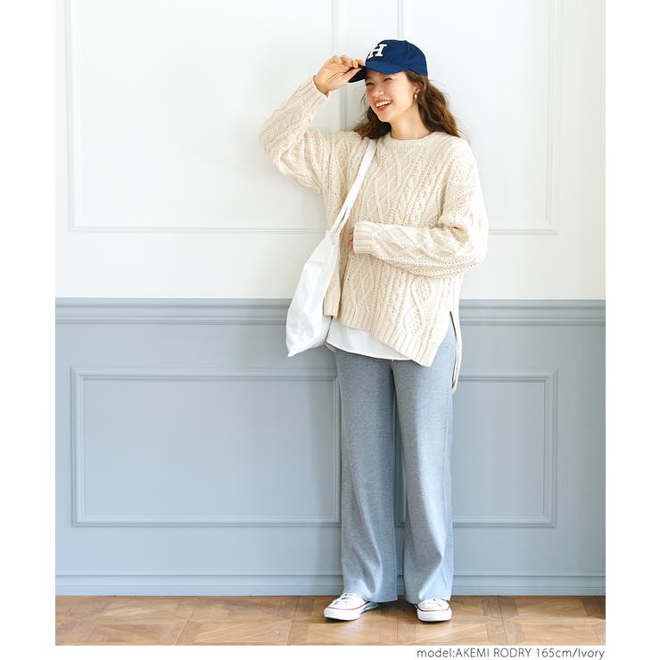 スリット入りケーブルニット[品番：PA000013238]｜coca（コカ）の