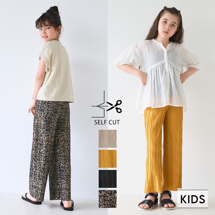 親子お揃いウェーブプリーツパンツ[品番：PA000014616]｜coca（コカ