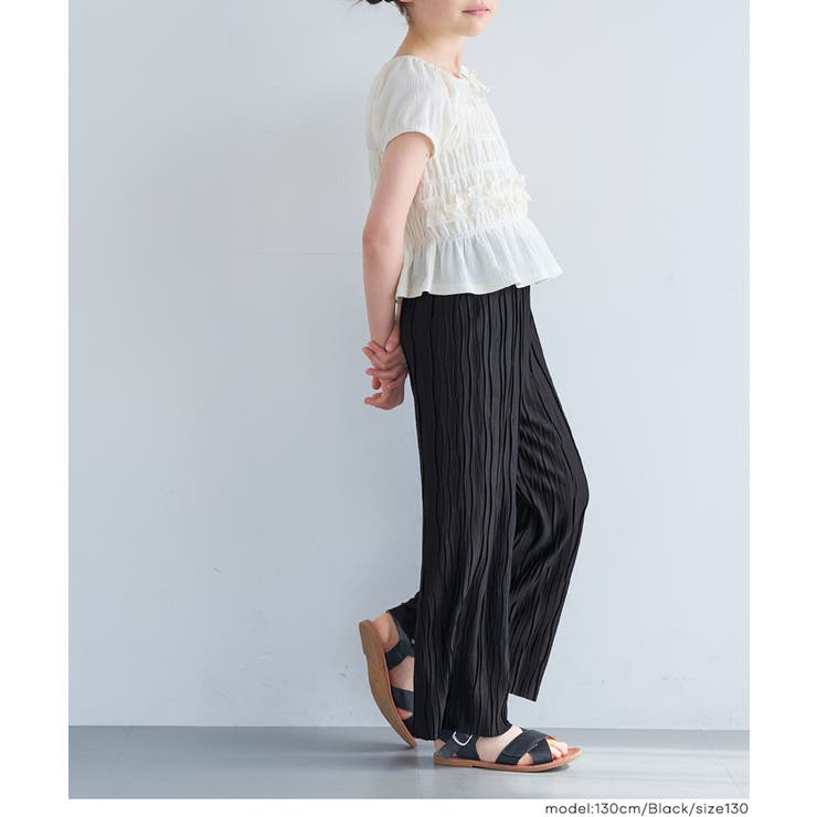 〈26ss新色登場〉親子お揃いウェーブプリーツパンツ | coca | 詳細画像10 