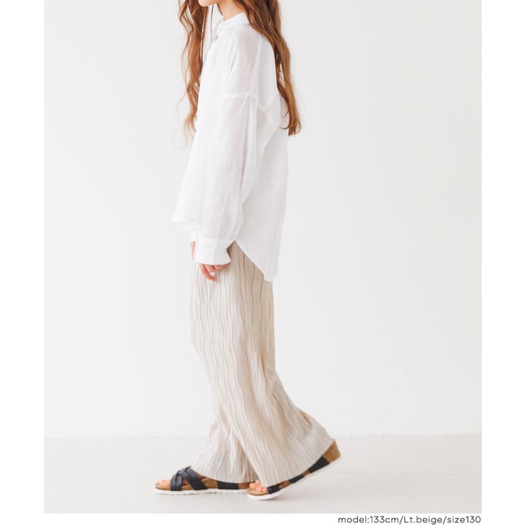 〈26ss新色登場〉親子お揃いウェーブプリーツパンツ | coca | 詳細画像13 
