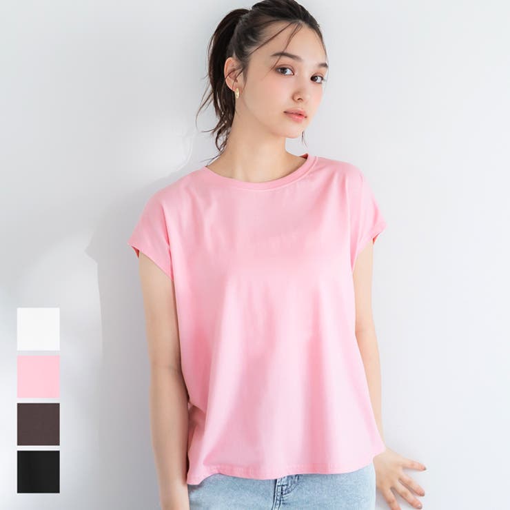 フレンチスリーブテールカットTシャツ | coca | 詳細画像1 
