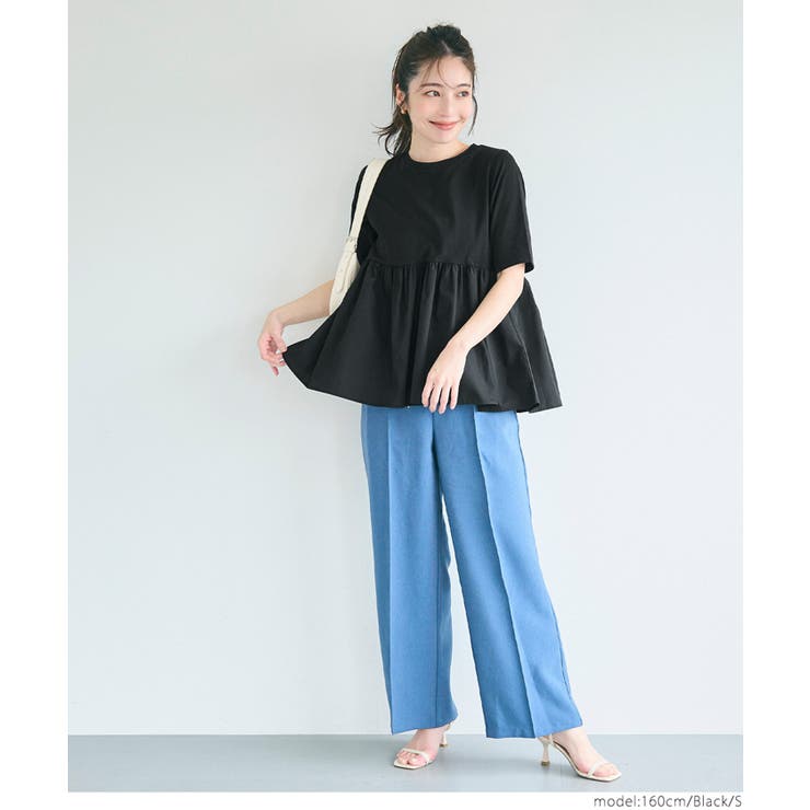 【新色追加！】クルーネックドッキングカットソー | coca | 詳細画像14 