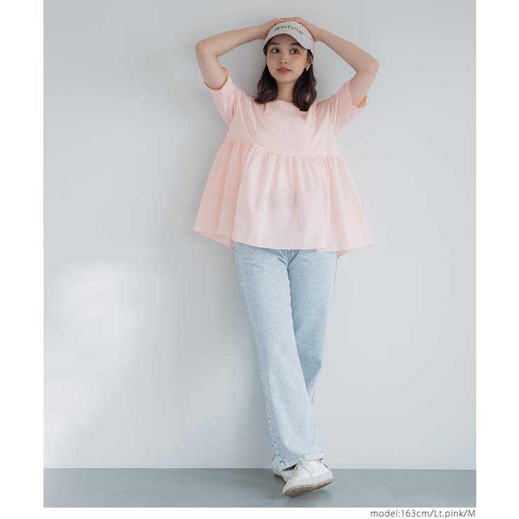 【新色追加！】クルーネックドッキングカットソー | coca | 詳細画像18 