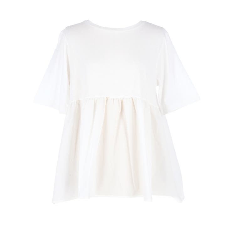 【新色追加！】クルーネックドッキングカットソー | coca | 詳細画像2 