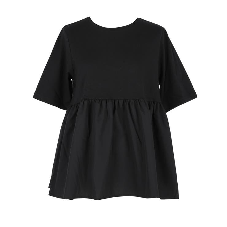 新品⭐︎異素材ドッキングトップス⭐︎定価２３１００円⭐︎デニム✖️ブラック☆送料込み オトナ OTONA デニムがひと癖効いてる。異素材ドッキング