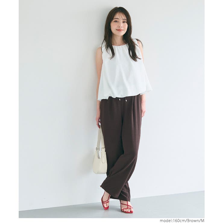 【セットアップ可】シボサテンライクイージーパンツ | coca | 詳細画像19 