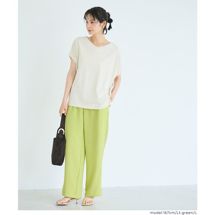 ＼26ss新色登場／シボサテンライクイージーパンツ【セットアップ可】 | coca | 詳細画像11 