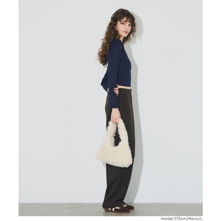 スタイルアップを叶えるクロップド丈ニットトップス | coca | 詳細画像20 