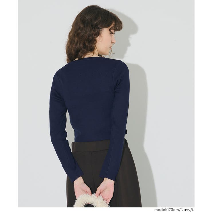 スタイルアップを叶えるクロップド丈ニットトップス | coca | 詳細画像21 