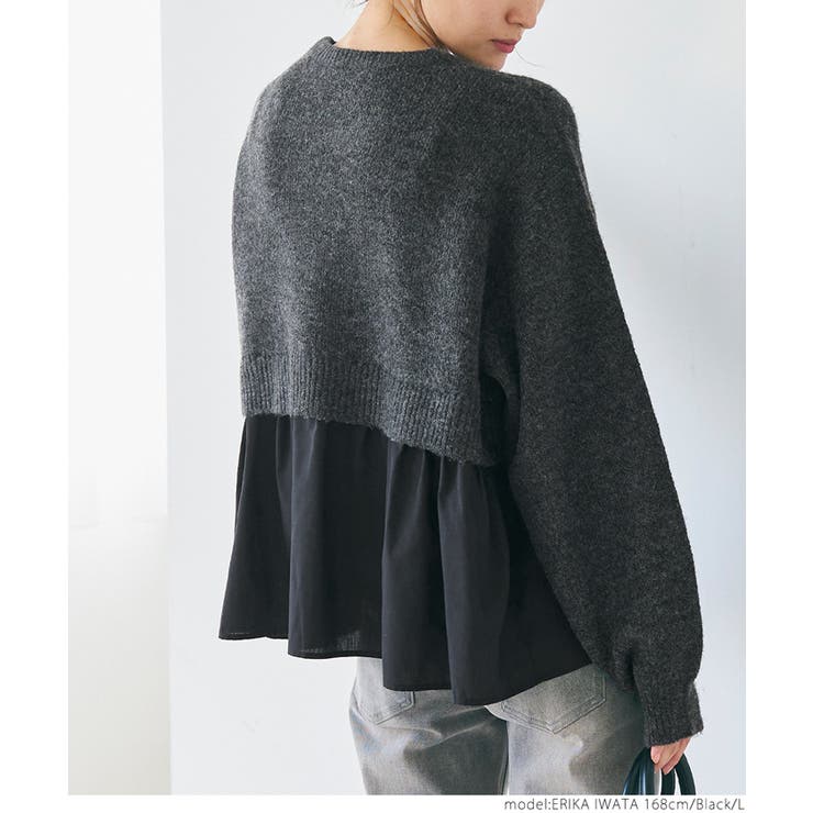 ドッキングギャザーニット[品番：PA000014963]｜coca（コカ）のレディースファッション通販｜SHOPLIST（ショップリスト）