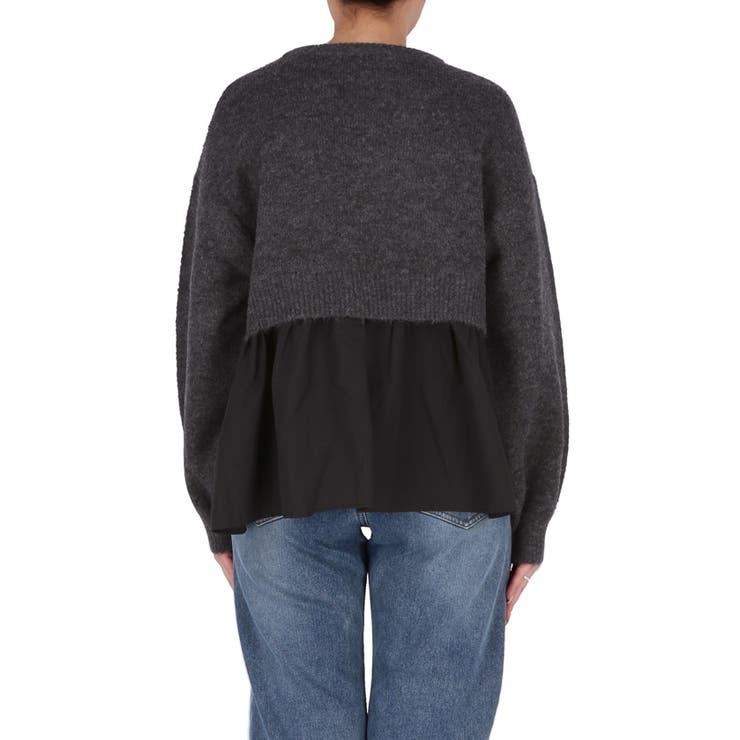 1枚で華やぐレイヤード風ドッキングギャザーニット | coca | 詳細画像8 