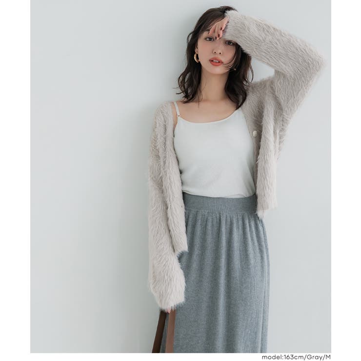 ふんわりシャギーニットカーディガン レディース | coca | 詳細画像16 