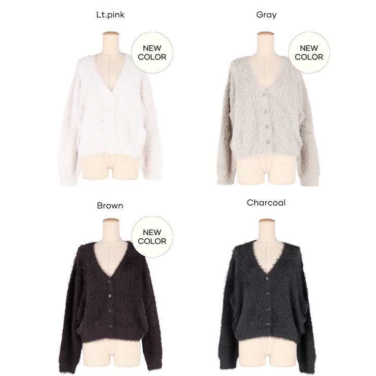 ふんわりシャギーニットカーディガン レディース | coca | 詳細画像29 