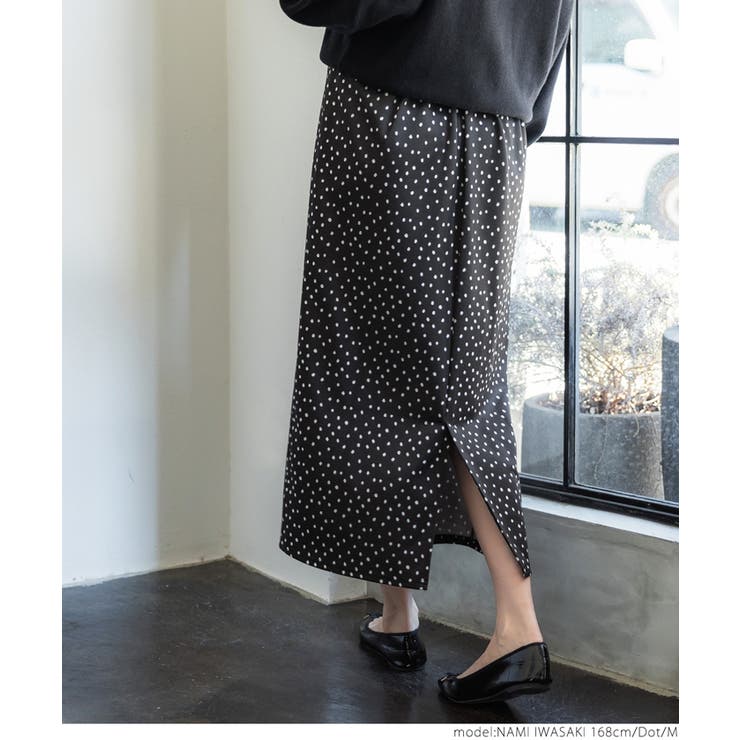ドット柄Iラインスカート[品番：PA000015211]｜coca（コカ）の