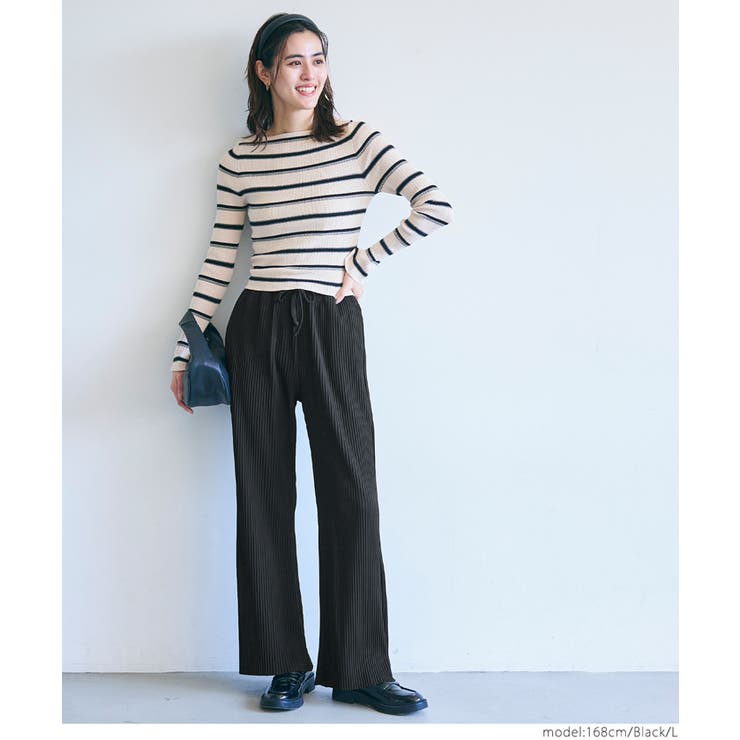 美品☆PLEATS PLEASE ボトルネック パンツ セットアップ ネイビー （新  