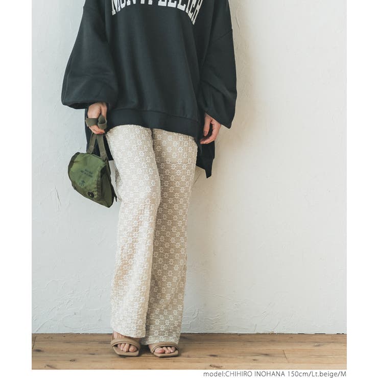 フラワーカットジャカードパンツ[品番：PA000015539]｜coca
