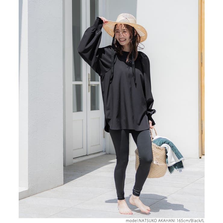 【WEB限定】水陸両用ラッシュガードボリューム袖ブラウス | coca | 詳細画像12 